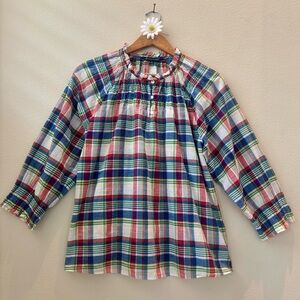 BROOKS BROTHERS Plaid Smock Blouse